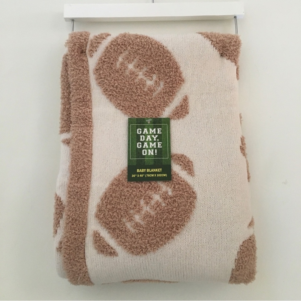 NEW Baby Blanket Super Soft and Cozy Football Theme 30” x 40”